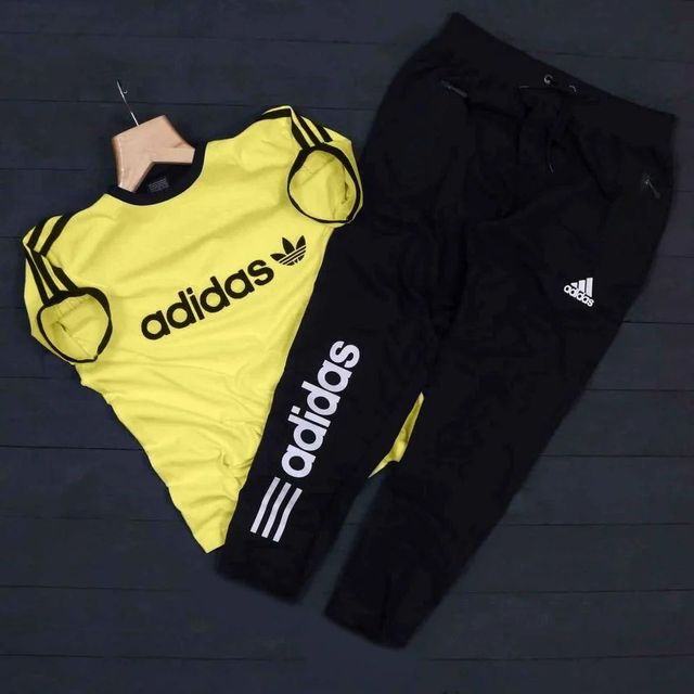 Adidas summer tracksuit (Yellow & Black)