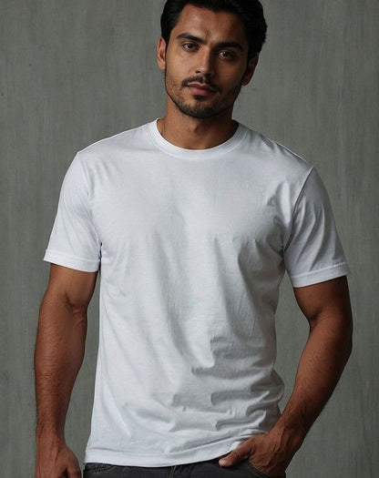 ROFYT Classic Plain White T-Shirt