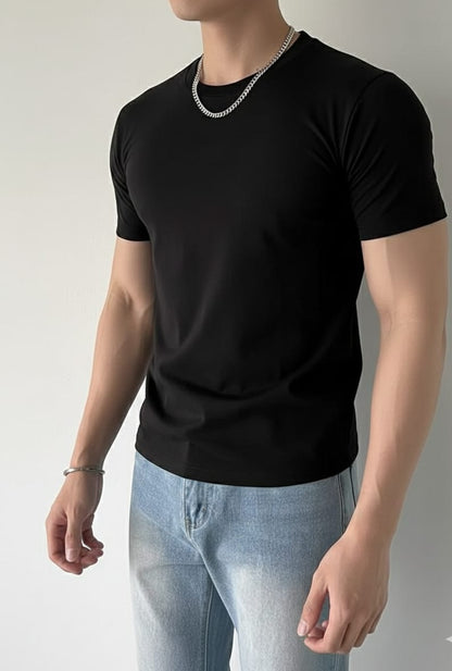 ROFYT Wear Premium Black Cotton T-Shirt for Men fit