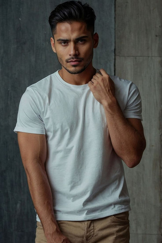 ROFYT Classic Plain White T-Shirt