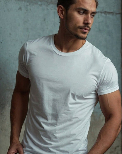 ROFYT Classic Plain White T-Shirt