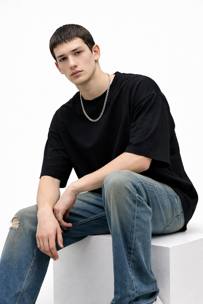 ROFYT Oversized Black T-Shirt