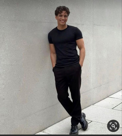 ROFYT Wear Premium Black Cotton T-Shirt for Men fit